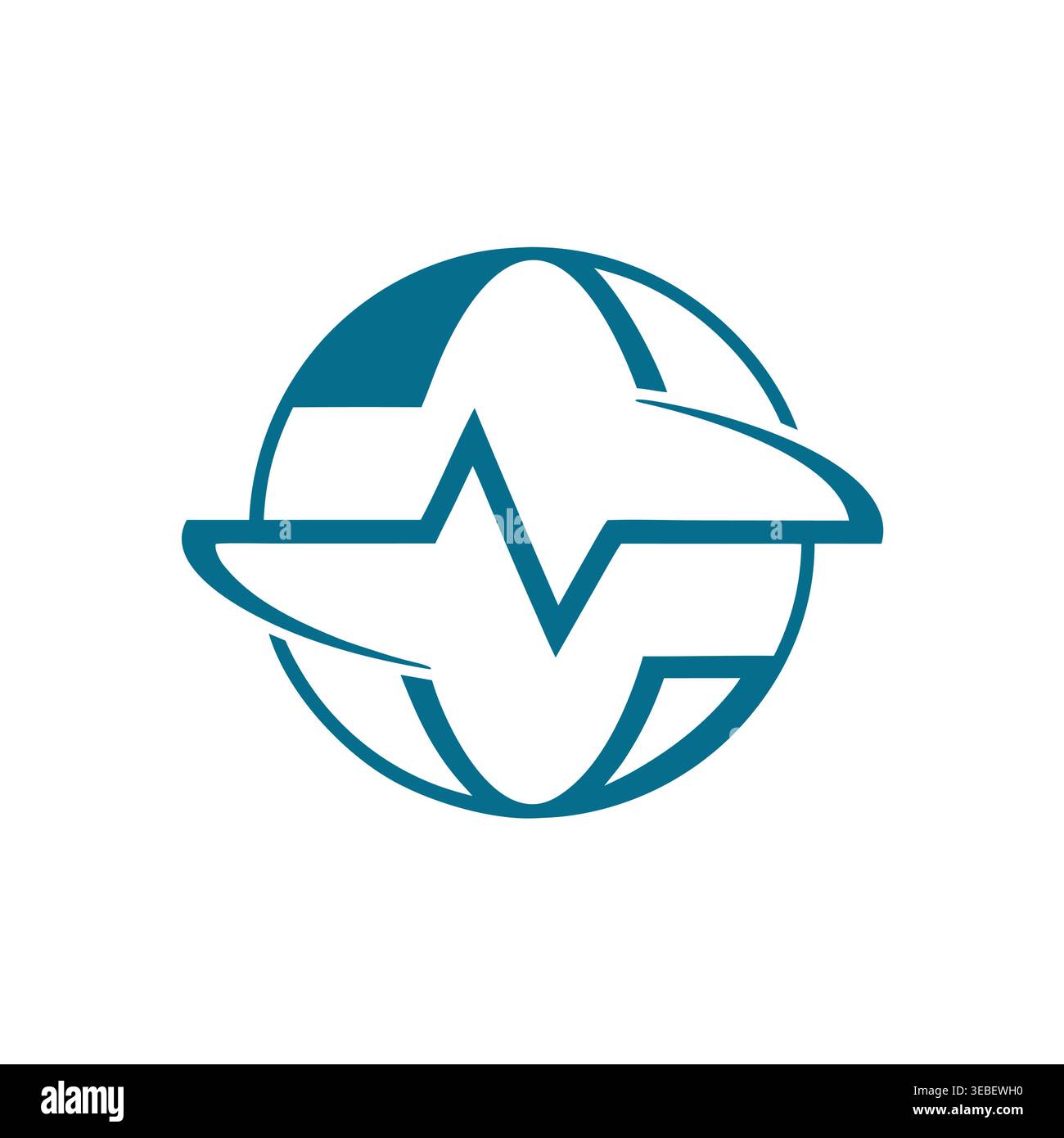 Abstraktes Global Healthcare & Vitality Logo Stock Vektor