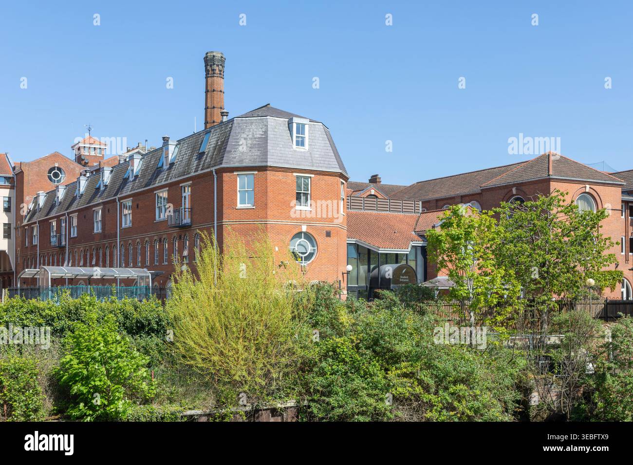 Jane Austen College School im ehemaligen Industriebau, Norwich, Norfolk, England, Großbritannien Stockfoto