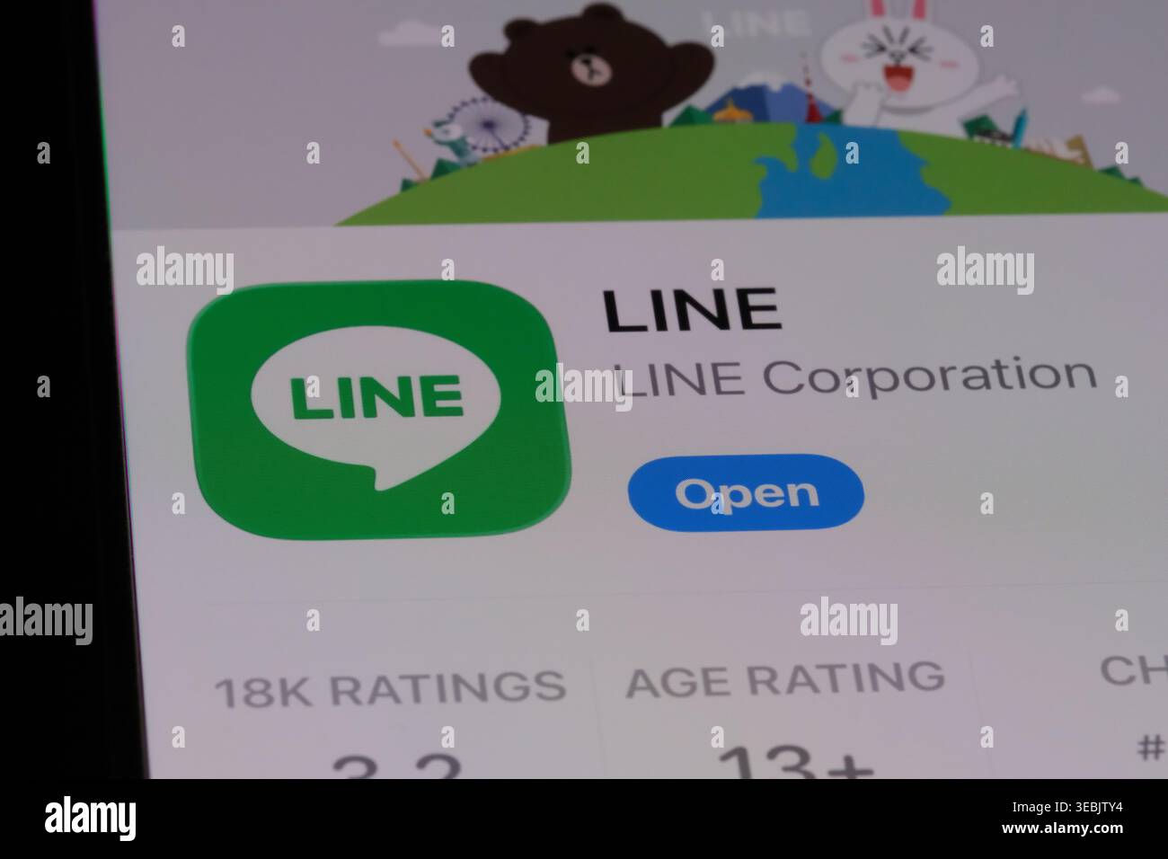 Shanghai, China, 26. April 2026: Line App Icon Markenlogo Stockfoto