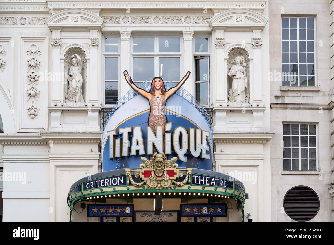 9. April 2026, London, Vereinigtes Königreich: Titanique ist ein Musikstück mit der Musik von Celine Dion, das im Londoner West End im Rahmen des Criteriums zu sehen ist. (Credit Image: © John Wreford/SOPA Images via ZUMA Press Wire) NUR REDAKTIONELLE VERWENDUNG! Nicht für kommerzielle ZWECKE! Stockfoto