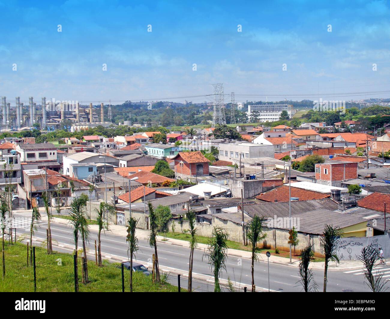 Häuser, Straße, Hauptstadt, Sao Paulo, Brasilien. Stockfoto