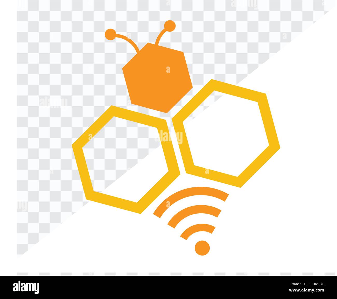 Honigbiene Silhouette-Logo Stock Vektor