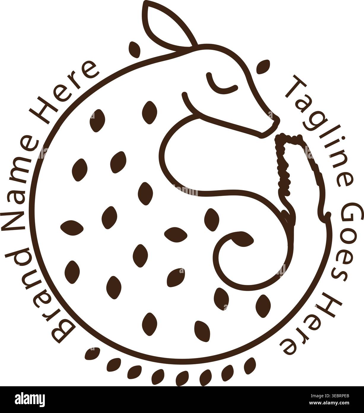 Minimalistisch elegantes Weißschwanzhirsch Stock Vektor