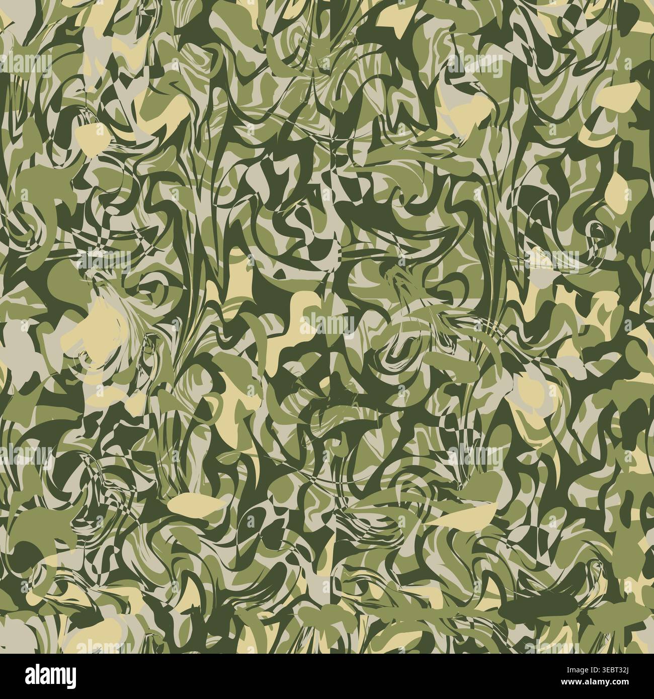 Nahtloses Camouflage-Muster für einen militärischen Hintergrund Stock Vektor
