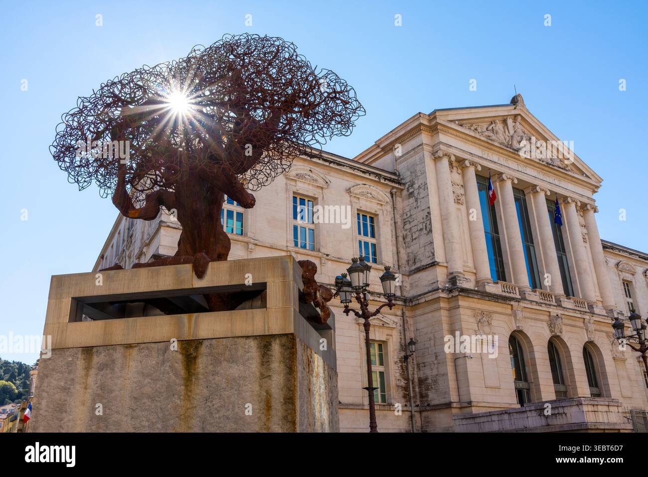 Frankreich, Nizza, Le Palais de Justice, Gerichtsgebäude in Nizza Stockfoto