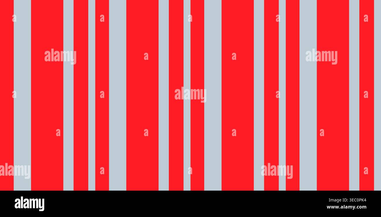 Rotes Muster mit vertikalem Streifen. Nahtloser Hintergrund für Winterferien. Zuckerrohr-Textur, Muster mit roten Linien. Stock Vektor