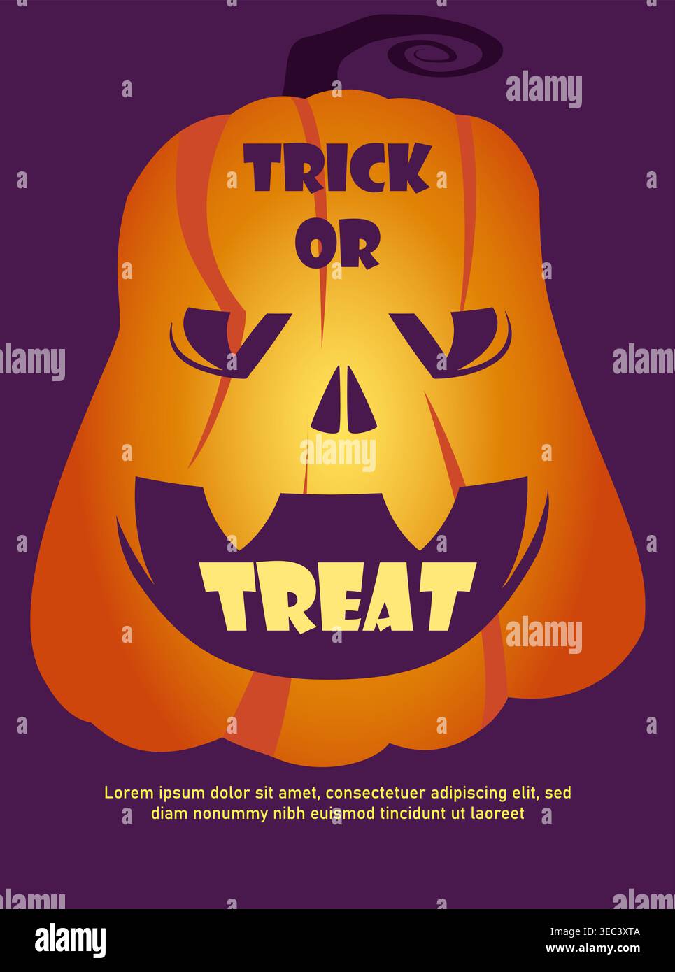 Kürbis Halloween-Poster. Vektorabbildung Stock Vektor