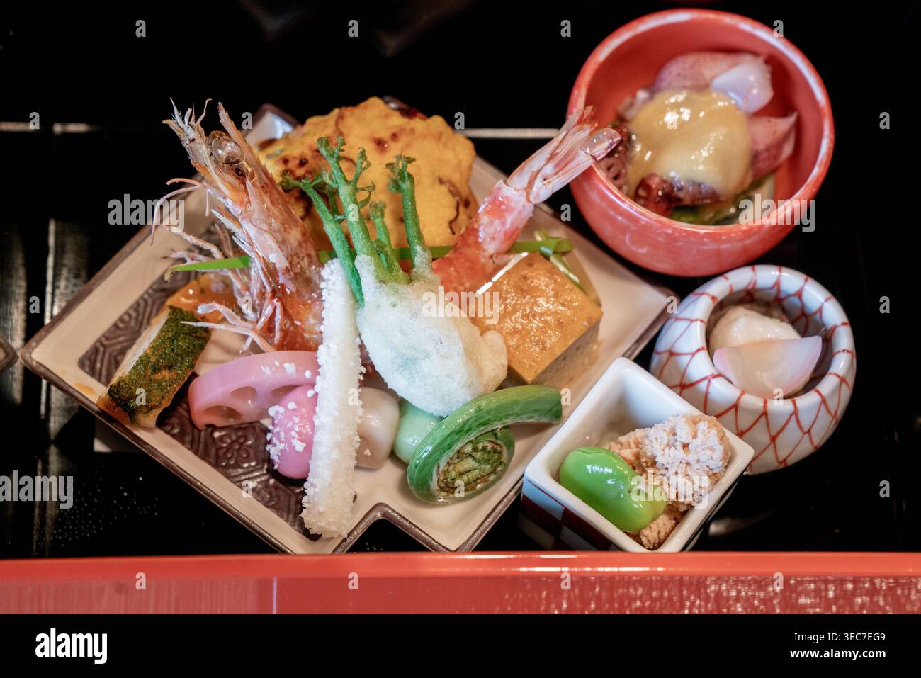 Japanische Bento Lunch Box, Tokio, Kanto, Japan Stockfoto