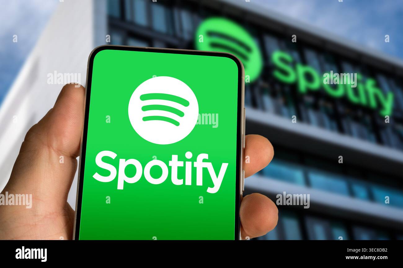 Spotify Audio-Streaming-Anbieter Stockfoto