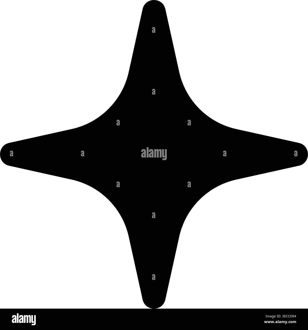 AI-STAR-Symbol. Symbol für künstliche Intelligenz. Digitales KI-Roboterzeichen. Magic Star Burst-Symbol. Smart Assistant-Schild. Modernes grafisches Designelement Stock Vektor