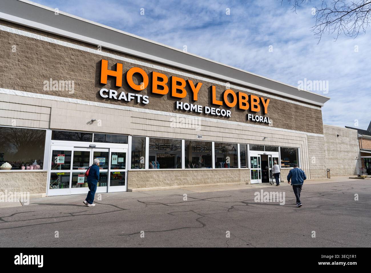 Hobby Lobby Einzelhandel Außenansicht Und Kunsthandwerk Wohnkultur Storefront Lage Am Crossroads Plaza Cary North Carolina Stockfoto