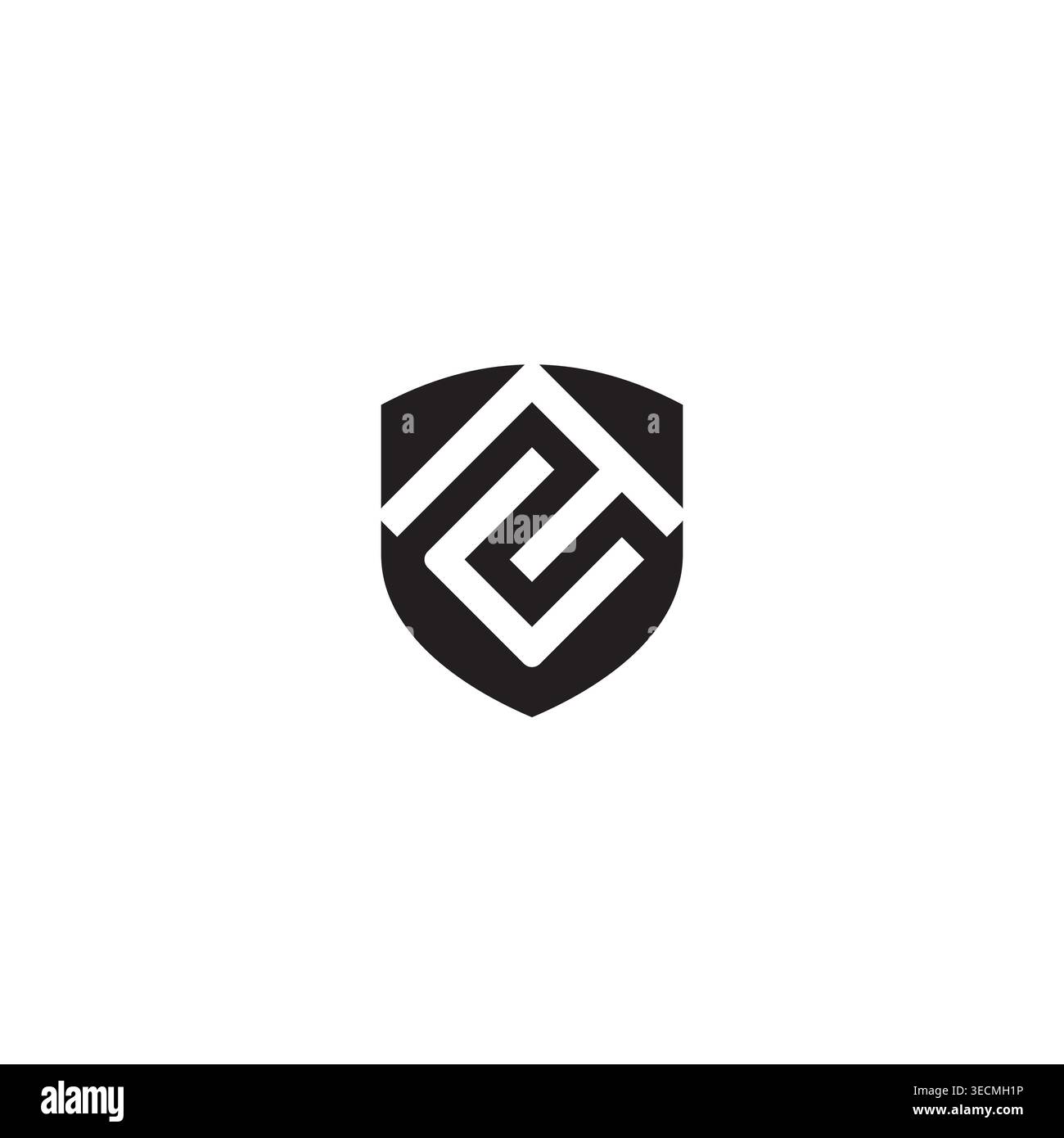Schild und Buchstabe CF- oder FC-Logo oder Symbol-Design Stock Vektor