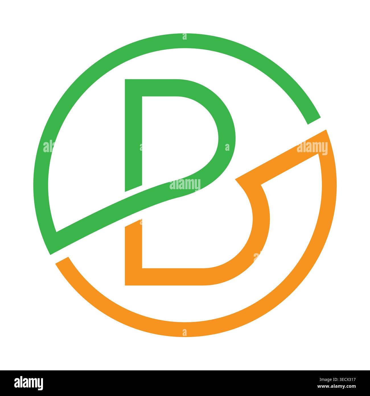 Designmarke mit kreativem Buchstaben b Stock Vektor