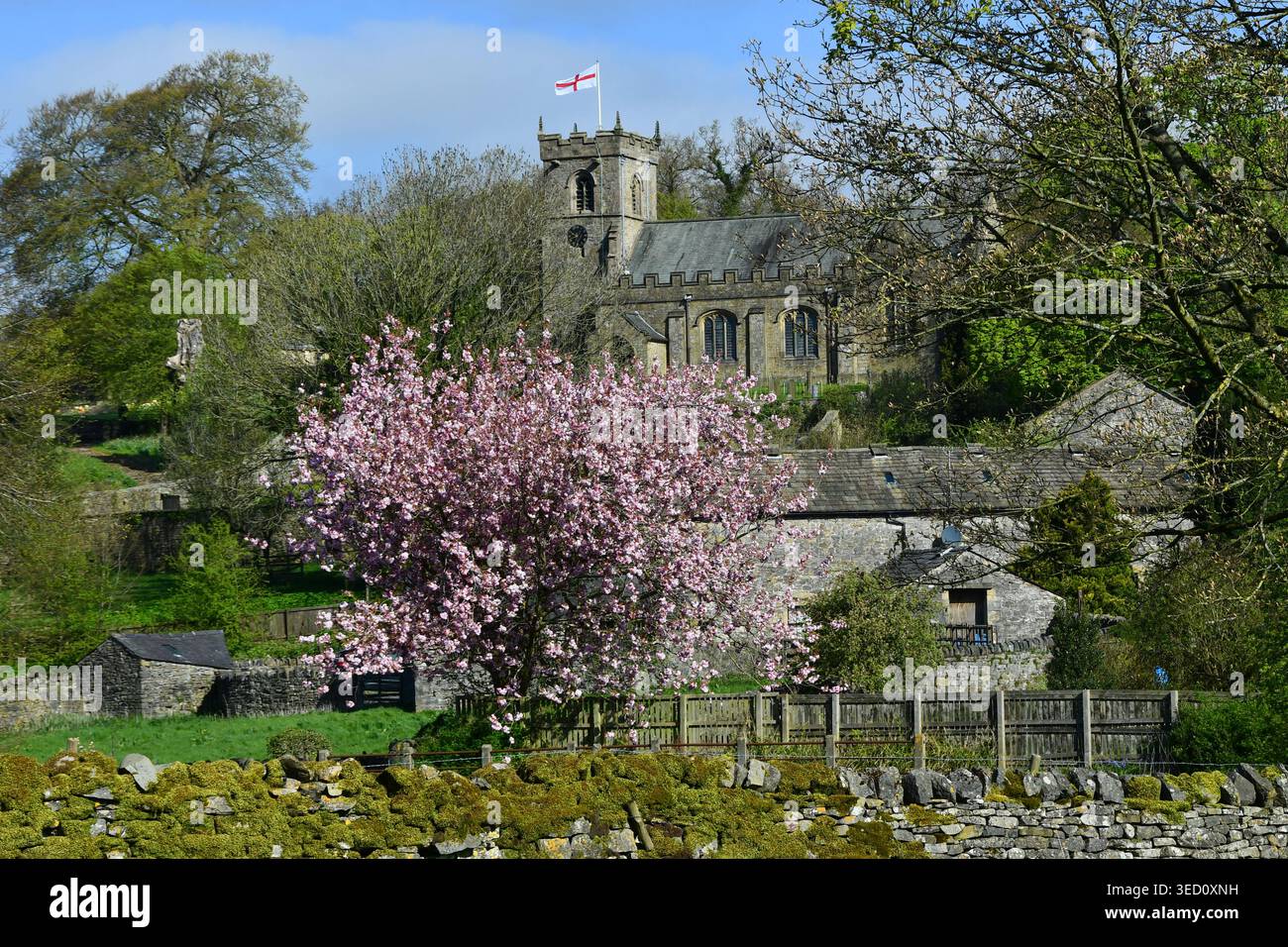 Downham Village, Ribble Valley, in der Nähe von Clitheroe, Lancs Stockfoto