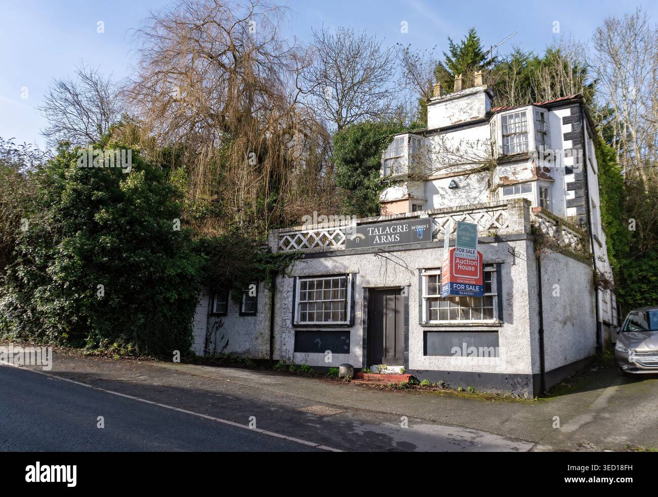 Das ehemalige Talacre Arms Public House in Holywell, Wales Stockfoto