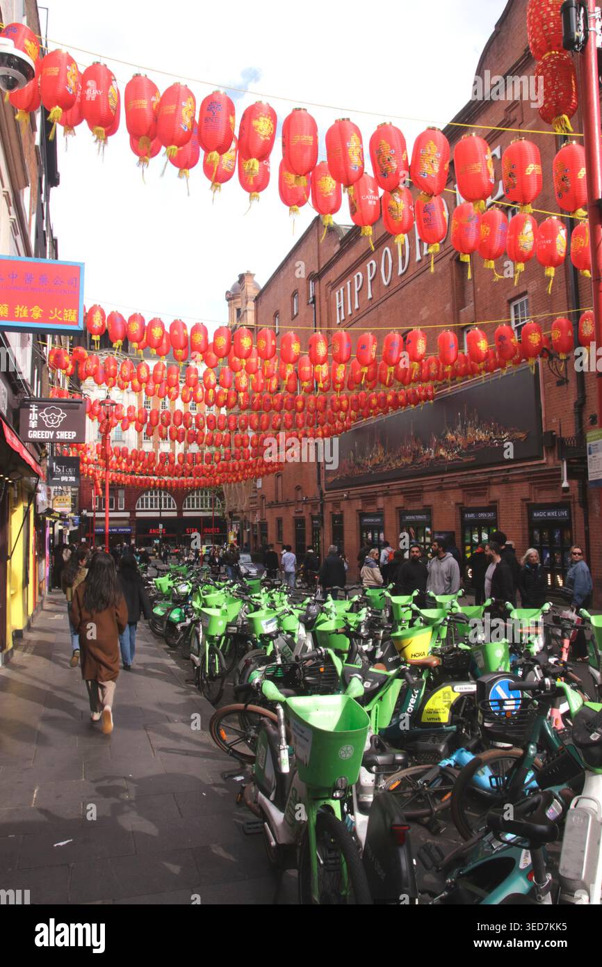 Little Newport Street Chinatown Soho London Stockfoto