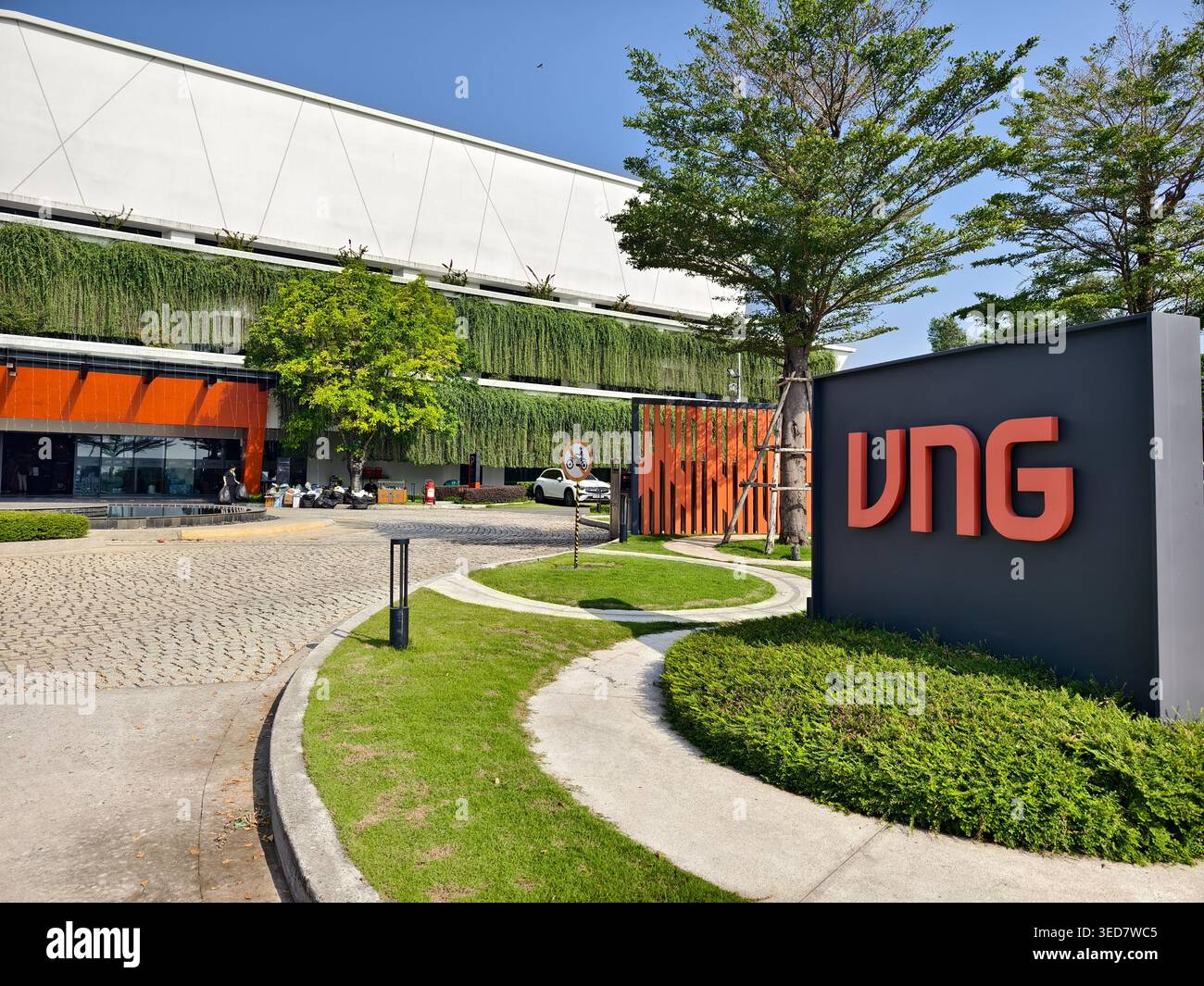 VNG Campus in Ho-Chi-Minh-Stadt, Hauptsitz des ersten Tech-Unicorns Vietnams. Kernbereiche umfassen Gaming, Zalo-Plattform Stockfoto
