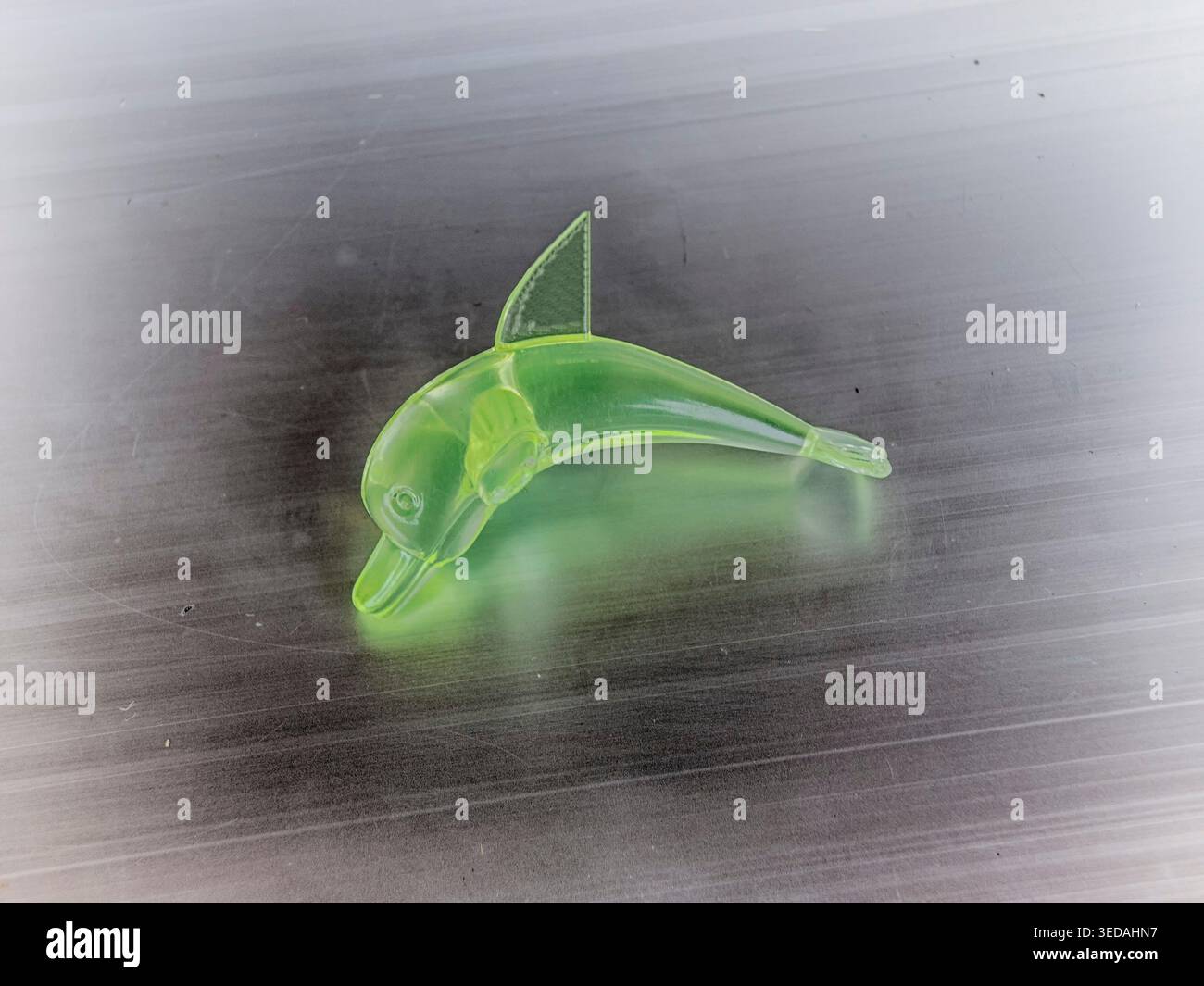 Plastische Neon-Delfin-Kunst-Hintergrundtextur Stockfoto