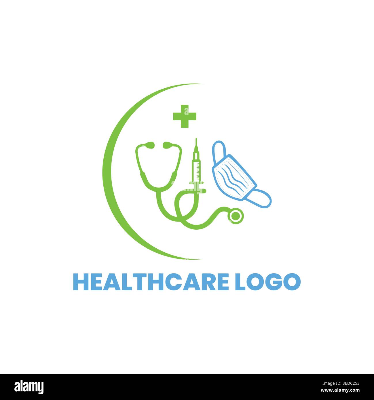 Healthcare Medical Logo mit Cross- und Wellness-Konzept, modernes Health Service Branding Stock Vektor