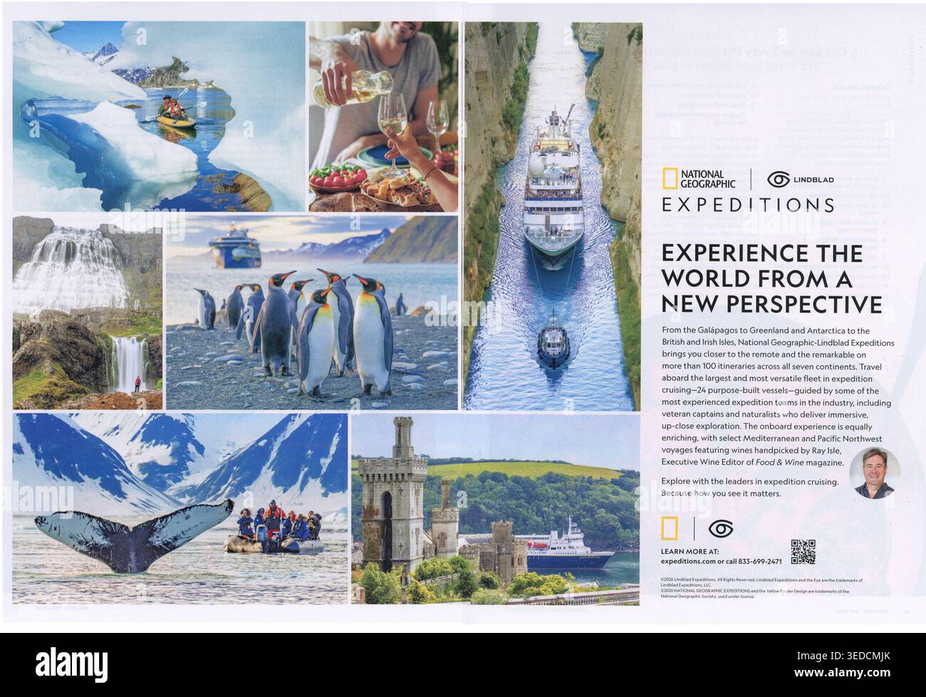 Werbespot in einem Lifestyle- und Kochmagazin, 2026, USA Stockfoto