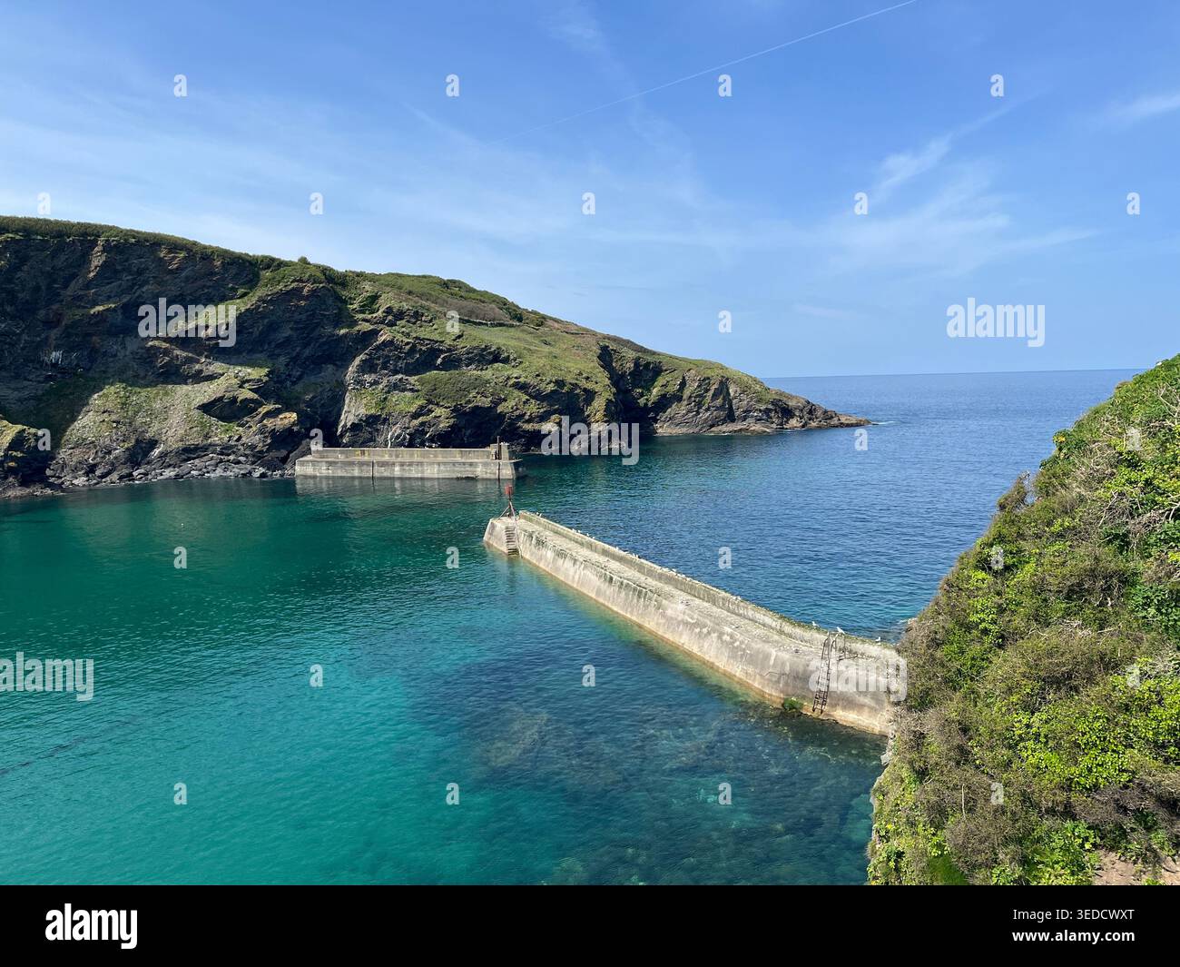 Port Isaac, Cornwal, England, Vereinigtes Königreich. - Smartphone-aufgenommenes Stockfoto