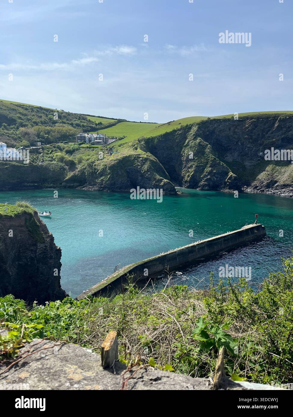 Port Isaac, Cornwal, England, Vereinigtes Königreich. - Smartphone-aufgenommenes Stockfoto
