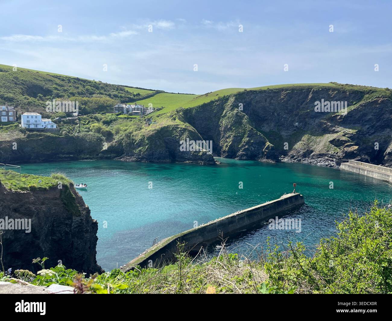 Port Isaac, Cornwal, England, Vereinigtes Königreich. - Smartphone-aufgenommenes Stockfoto