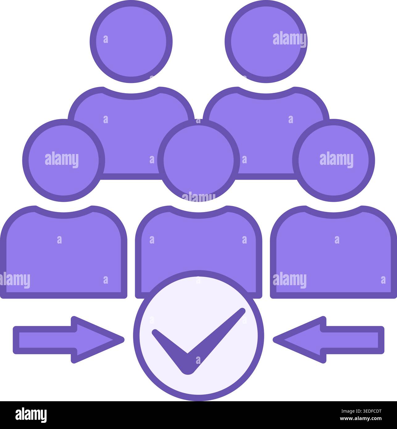 Symbol Baugruppenfarbe. Vektorsymbol. Gruppe Von Personen. Meeting-Konzept Stock Vektor