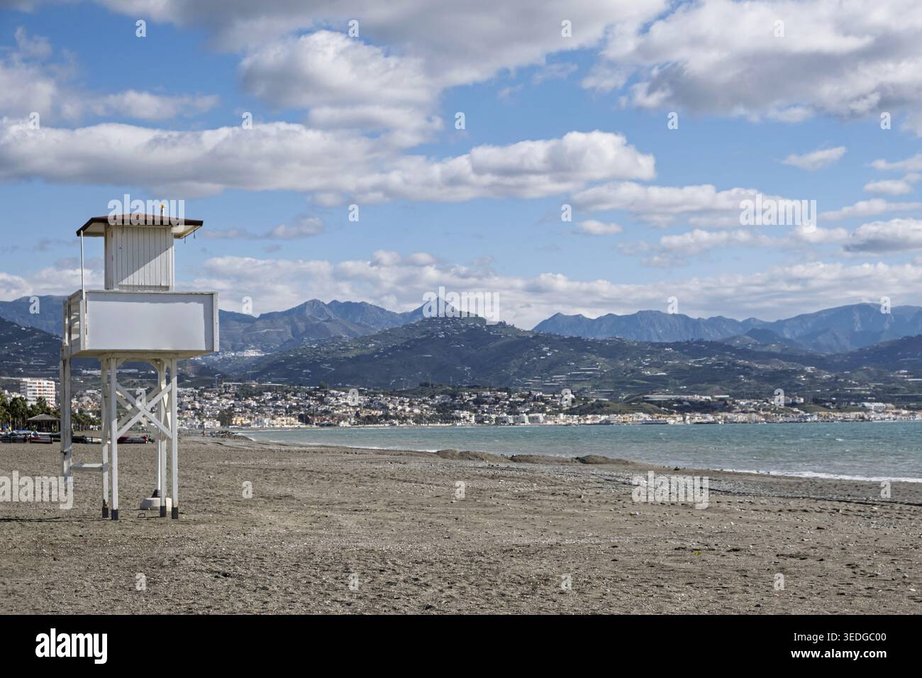 Torre del Mar Beach, Costa del Sol, Provinz Malaga, Andalusien, Spanien Stockfoto