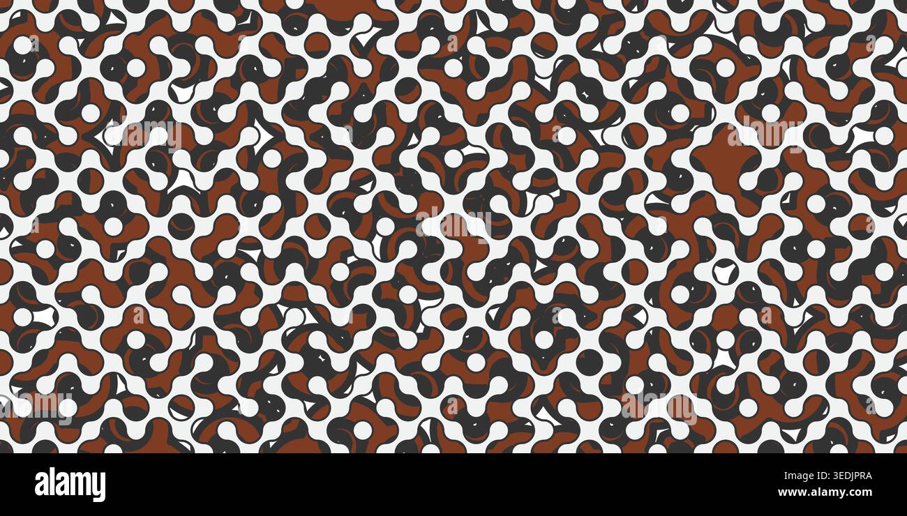 Hintergrund mit Streifenmuster und Kreisen an jeder Ecke mit Batikmotiven, Spiralmotiven Stock Vektor