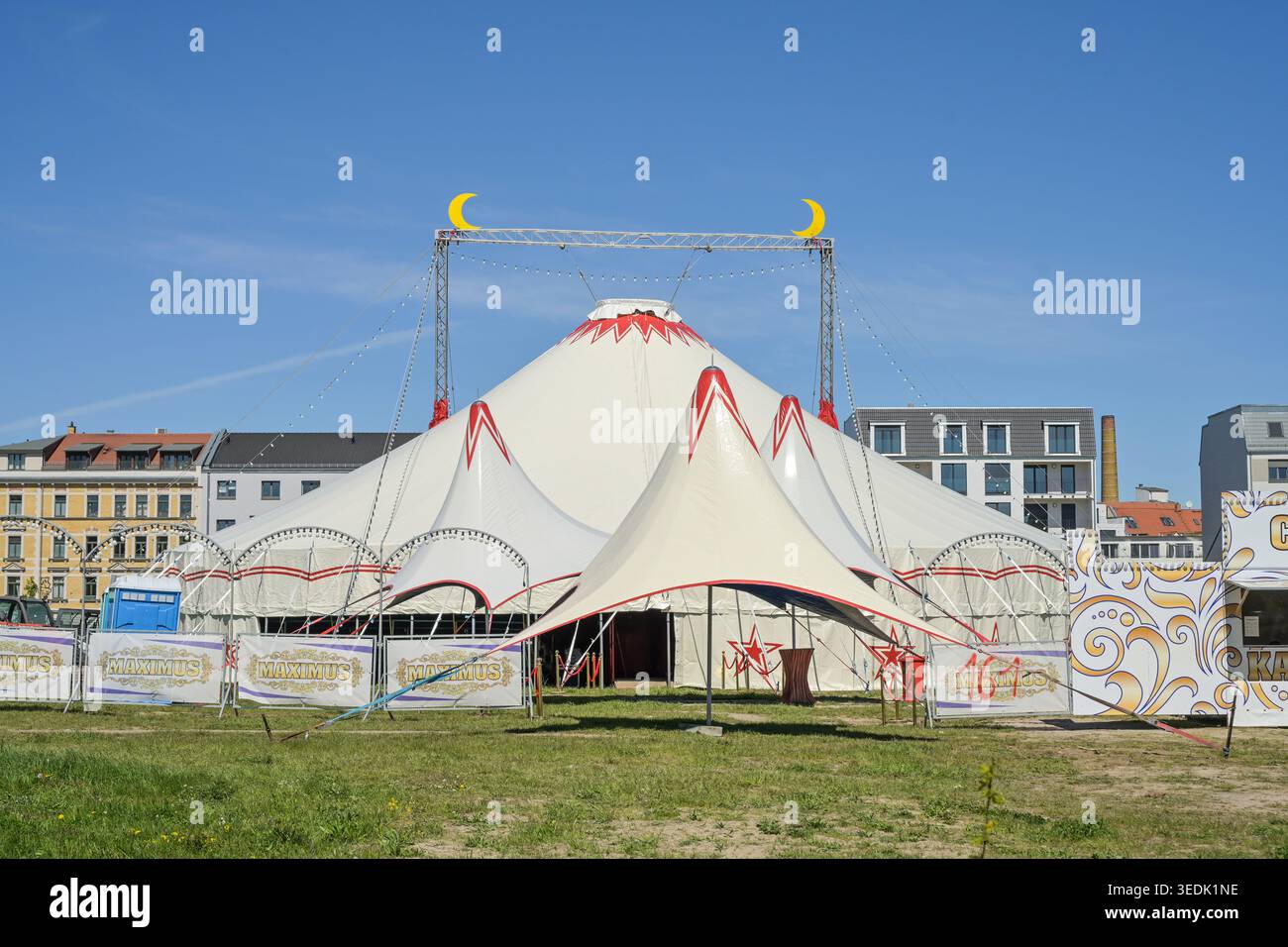 Zirkus Maximus, Jahrtausendfeld, Lindenau, Leipzig, Sachsen, Deutschland Stockfoto