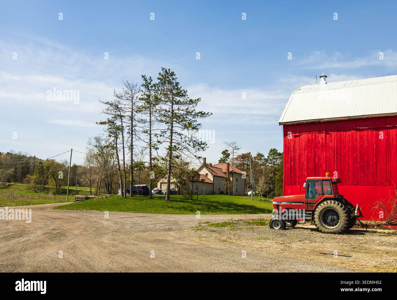 Landwirtschaftsleben, ländliche Produktivität, landwirtschaftliche Identität, ländliche Infrastruktur, traditionelle Ausrüstung. Stockfoto