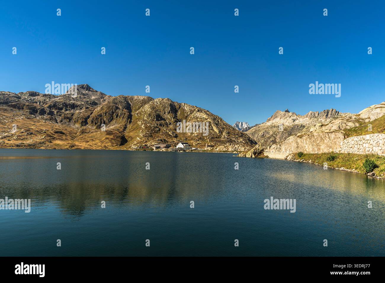 Grimselpass, Passgipfel mit Totensee, Obergoms, Kanton Wallis, Schweiz Stockfoto