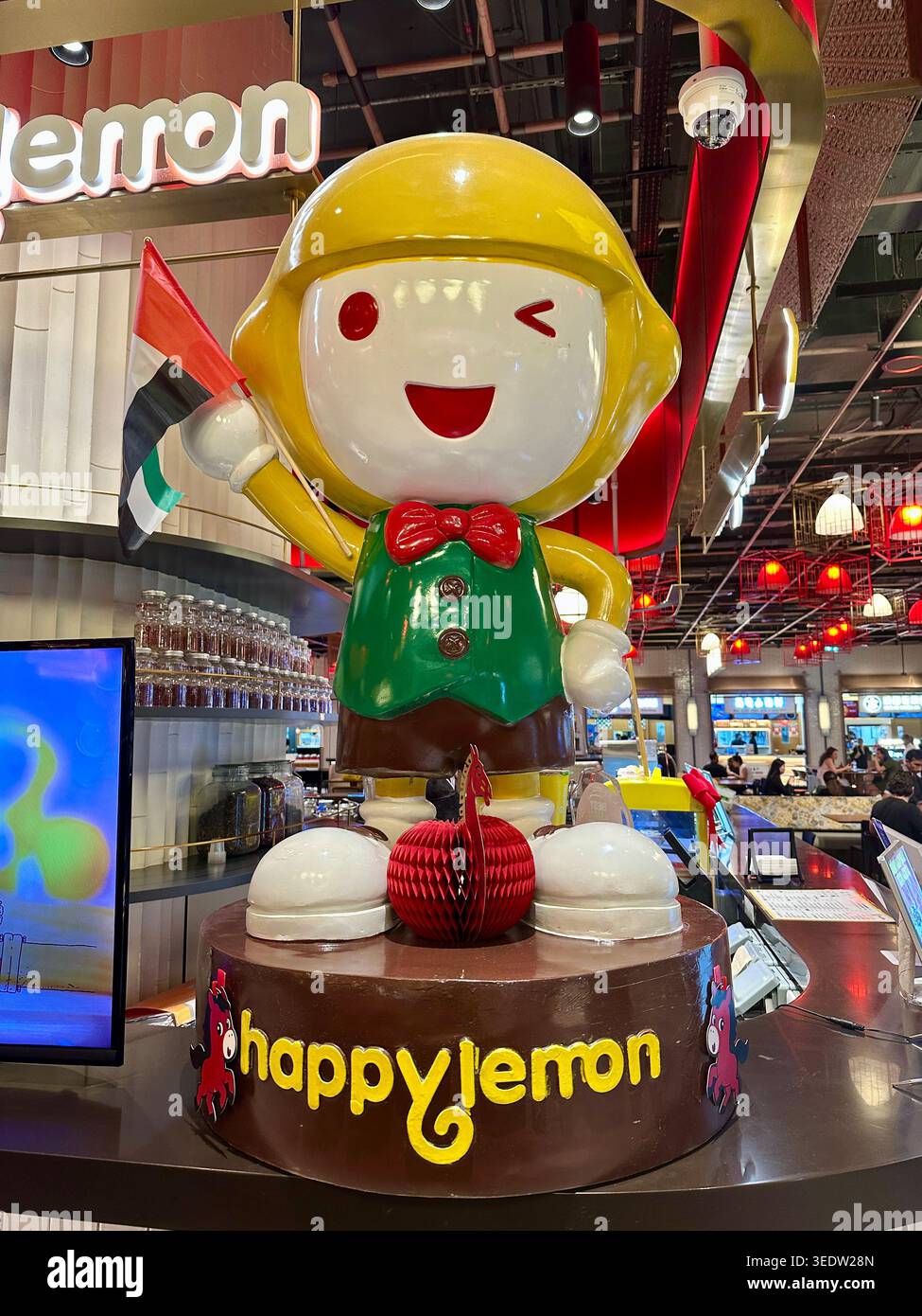 Happy Lemon Kiosk Chinatown Food Hall Dubai Mall Stockfoto