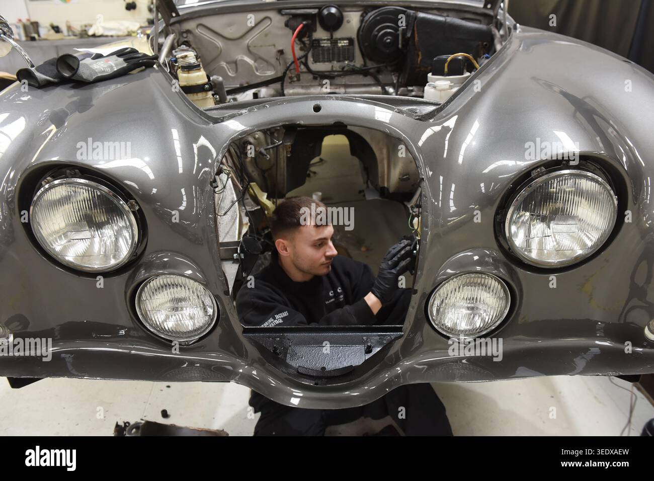Jaguar Mark 2 3,8 Liter wird restauriert Stockfoto