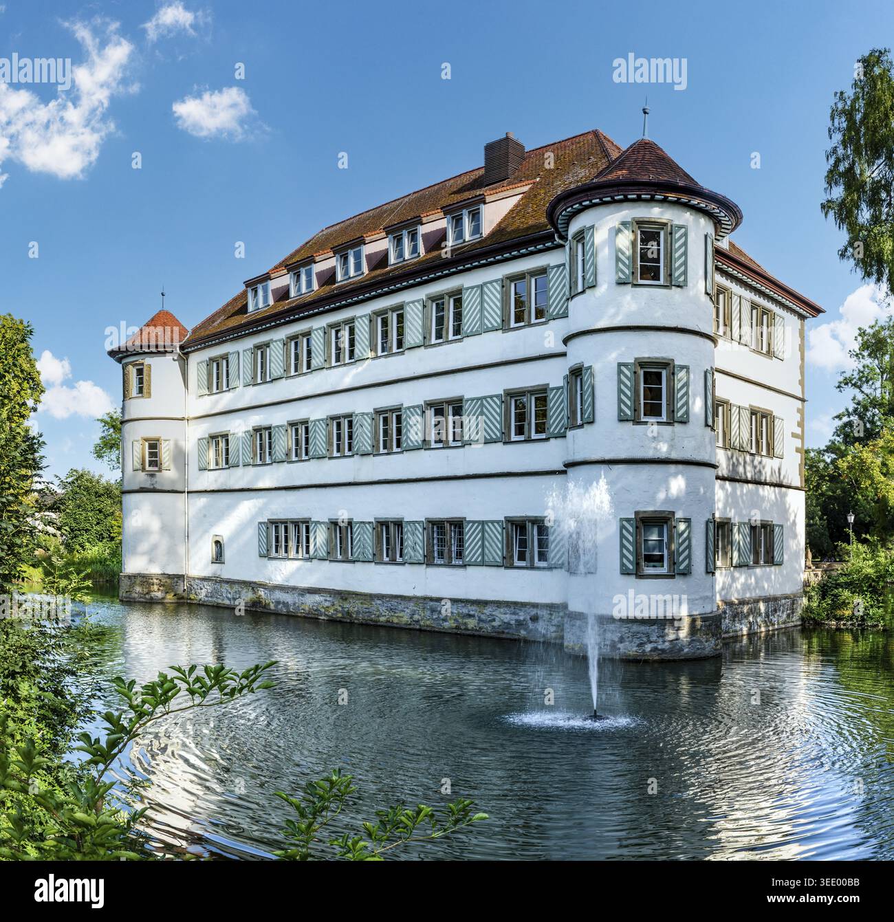 Bad Rappenau, Blick auf das Wasserschloss von NW Stockfoto