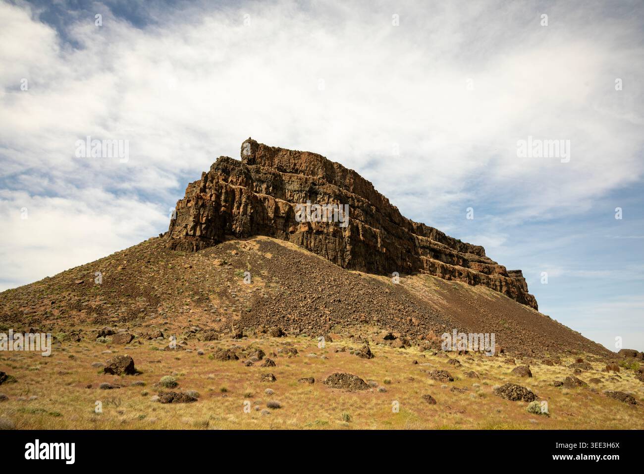 WA29151-00...WASHINGTON - Umatilla Rock und offene Prärie im Sun Lakes State Park. Stockfoto