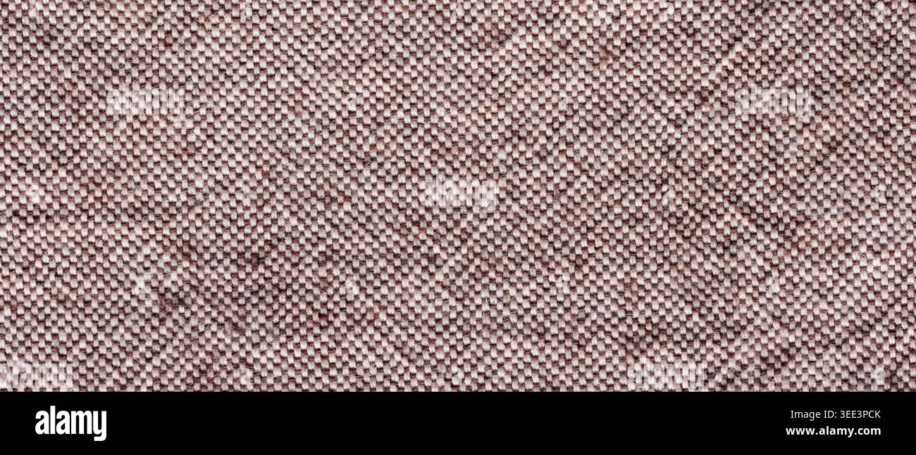 Gewebte Textur mit weichem, malvenfarbenen Gewebe als textiler Hintergrund für Design Stockfoto