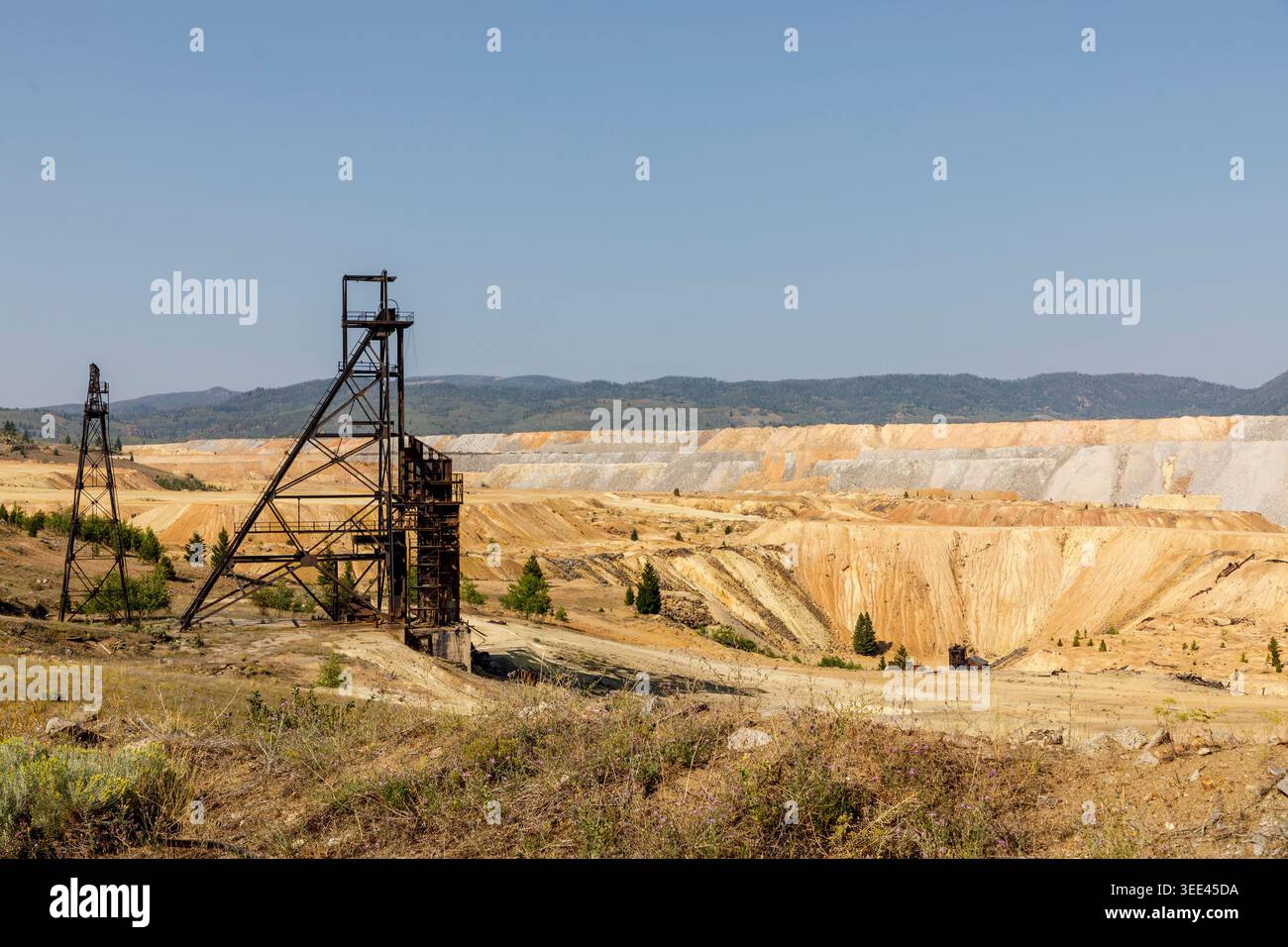 Die Badger Kupfermine, Butte, Montana, USA Stockfoto