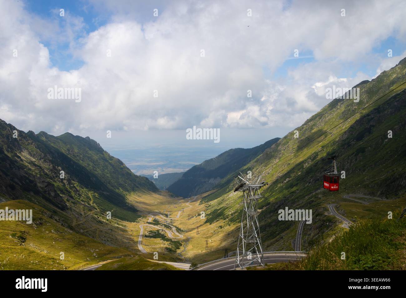 Seilbahn über Transfagarasan in den Bergen, Sibiu, Rumänien Stockfoto