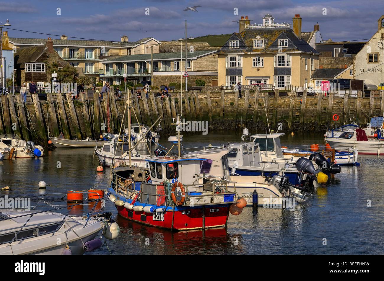 West Bay Harbour, Dorset, Großbritannien Stockfoto