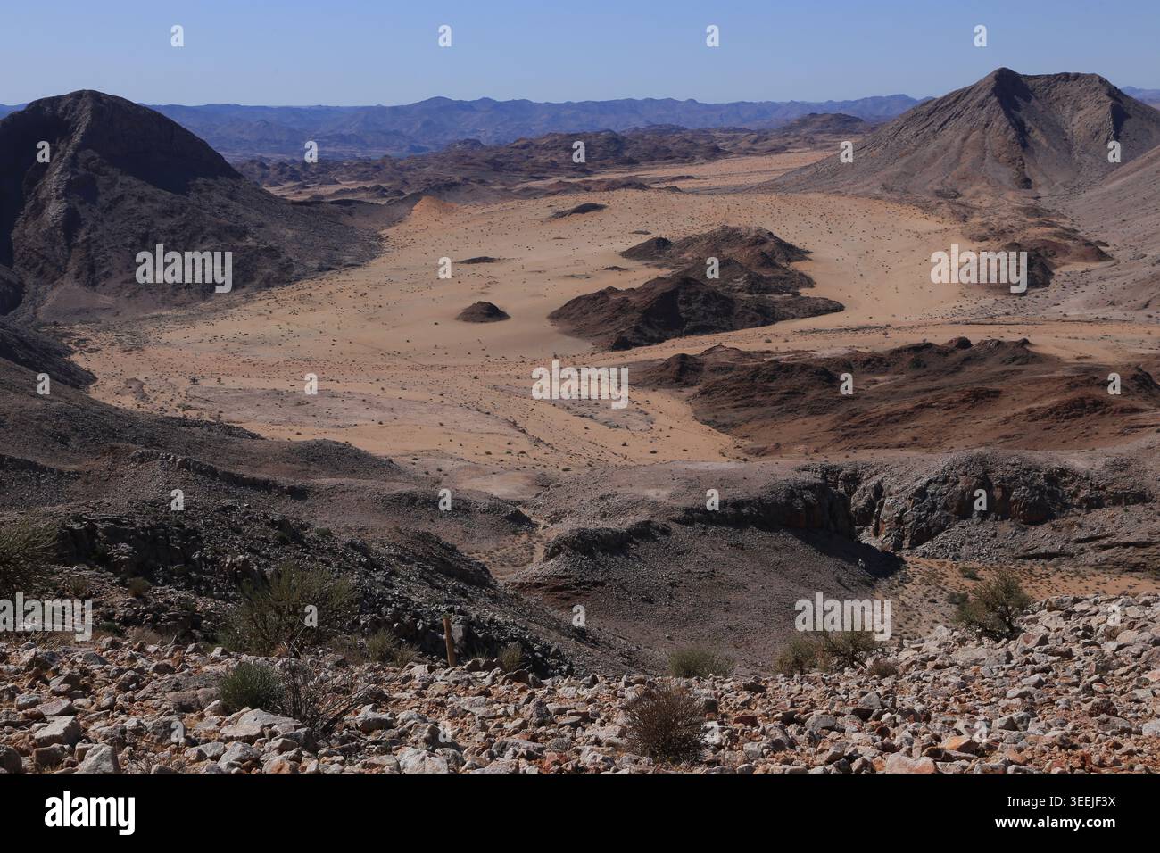 Wandern in den Dabenoris-Bergen, Nordkap, Südafrika. Stockfoto