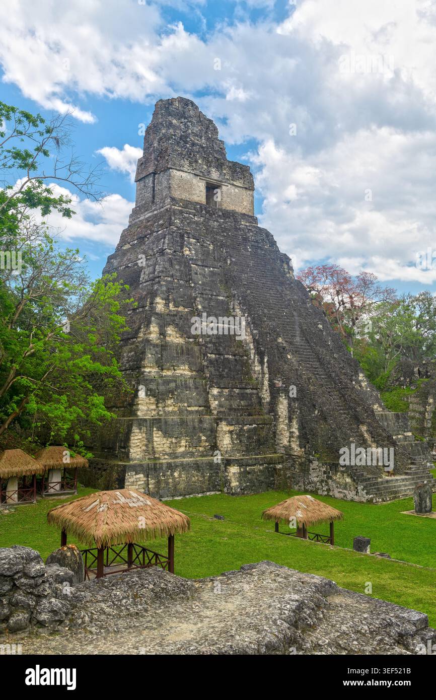 Tempel des Grand Jaguar, Tikal, Guatemala. Stockfoto
