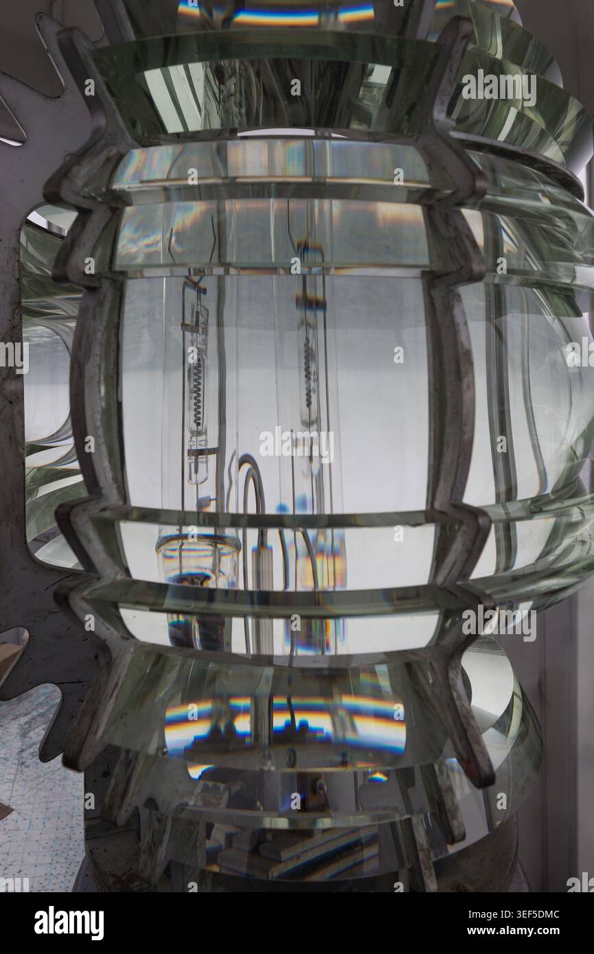 Fresnel Lens of Lighthouse Stockfoto