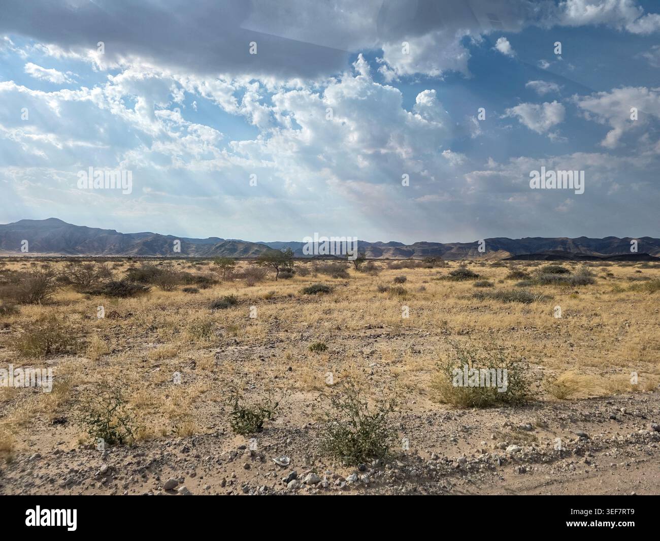 Die Schotterstraßen Namibias, Solitaire. Stockfoto