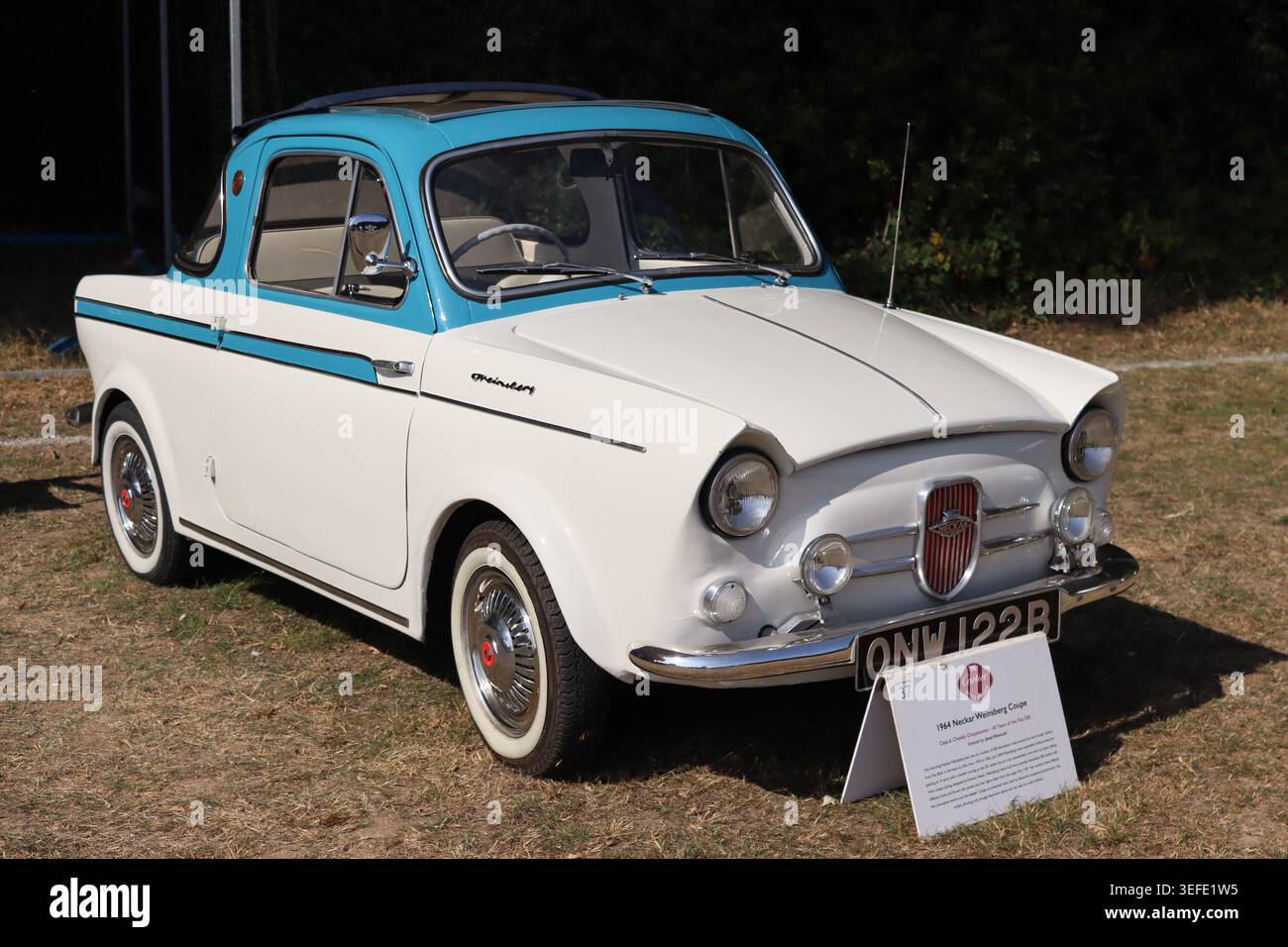 1964 Neckar Weinsberg Coupe, ein Styling-Derivat, gebaut auf dem Fiat Nouva 500, in Lizenz von Fiat im NSU Weinsberg Werk von 1959 bis 1963. Stockfoto