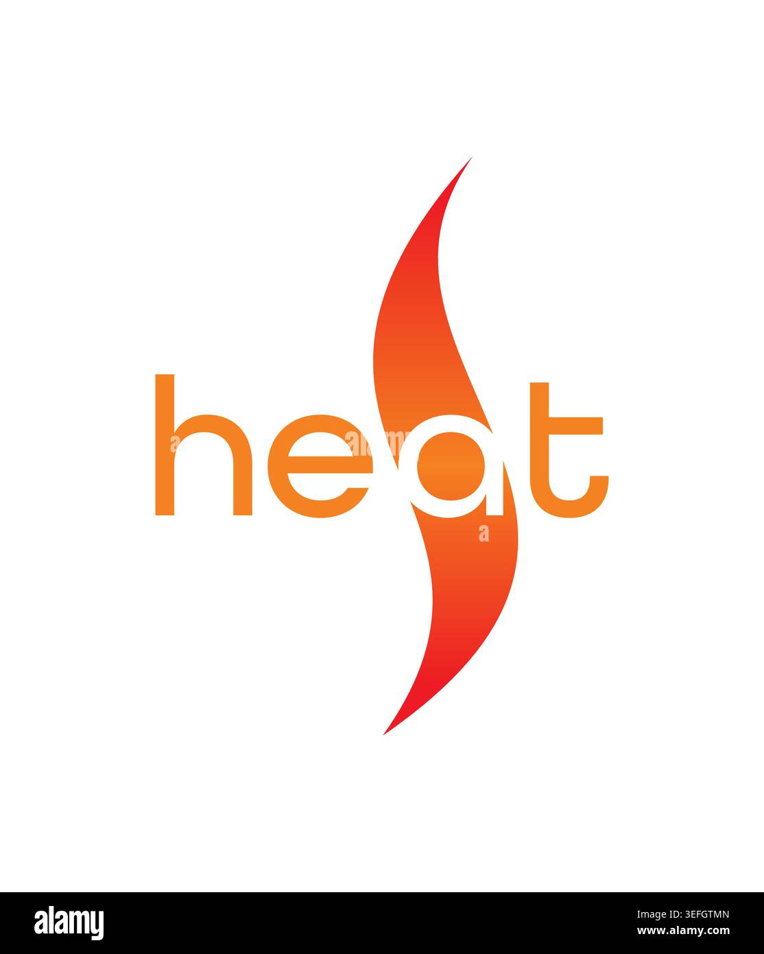 Flammen- und Wärmekonzept. Heat-Logo. Stock Vektor