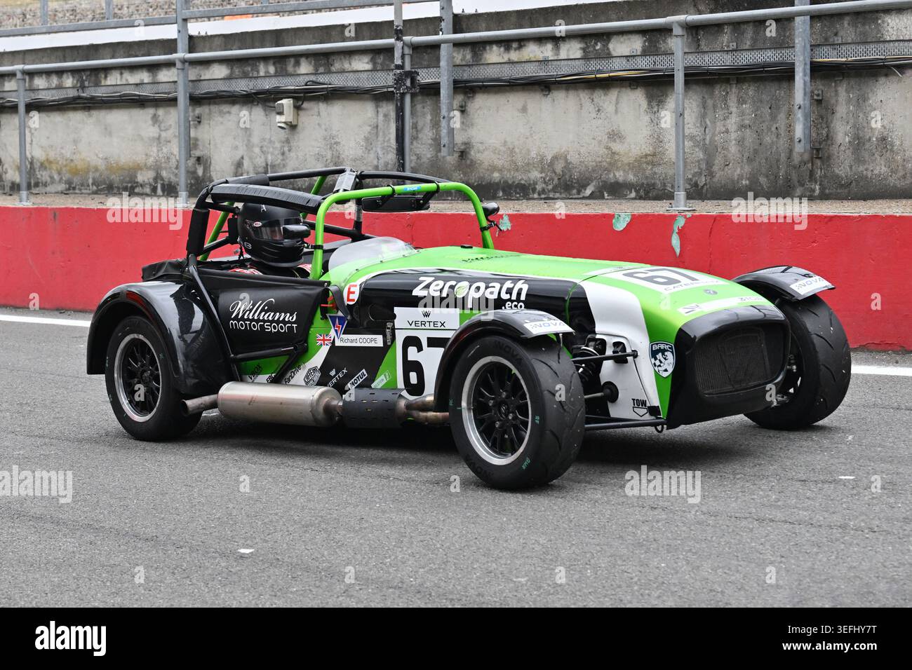 Richard Coope, Williams Motorsport, 2026 Vertex Caterham Seven 310R Championship, ein Modellrennen, bei dem alle Fahrer Caterham Seven 310R fahren, Stockfoto