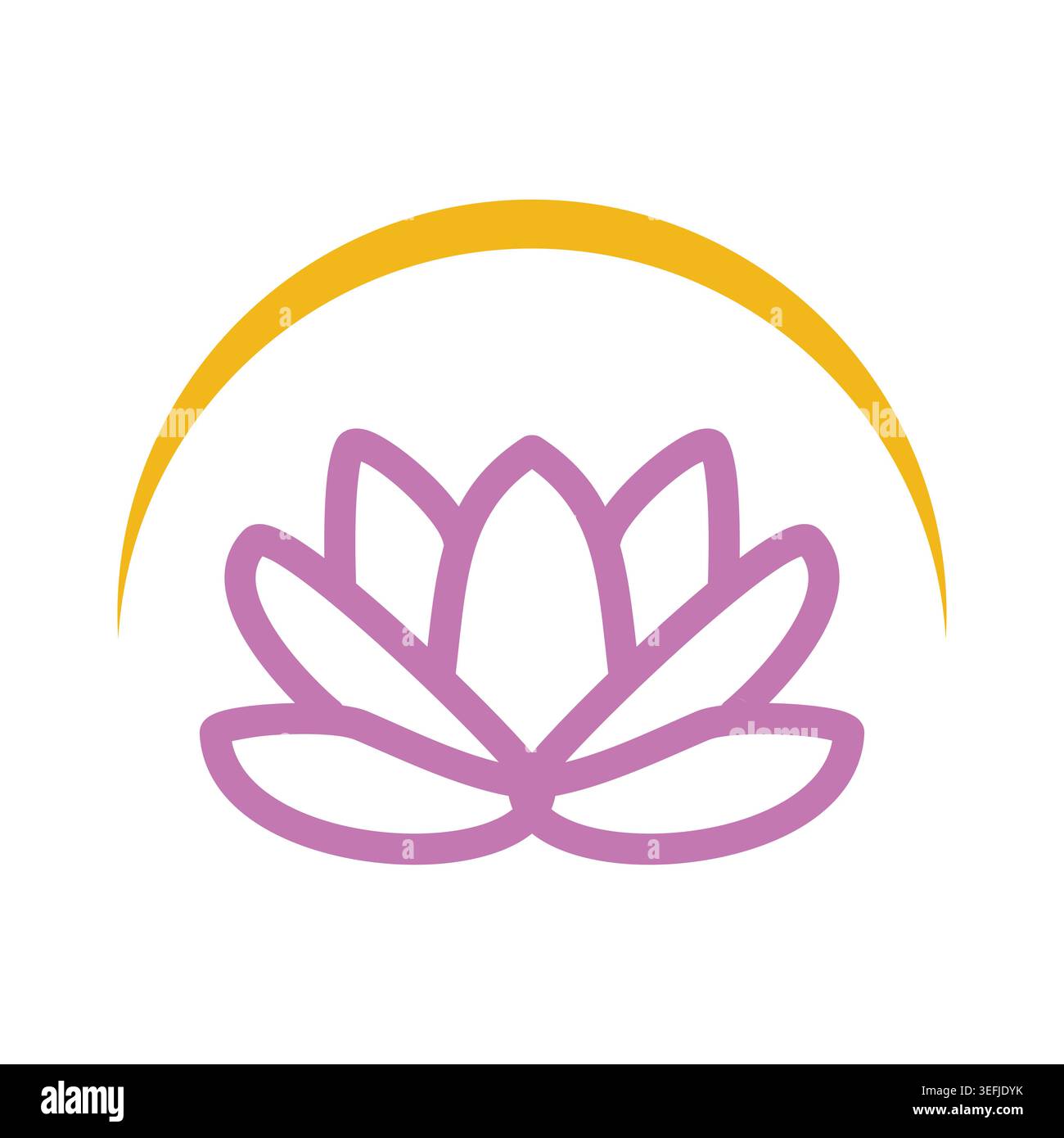 Elegantes Design mit Lotusblüten, klaren Linien und modernem, minimalistischem Stil. Perfekt für Branding, Wellness, Spa, Yoga, Meditation, Schönheit, Luxus l Stock Vektor