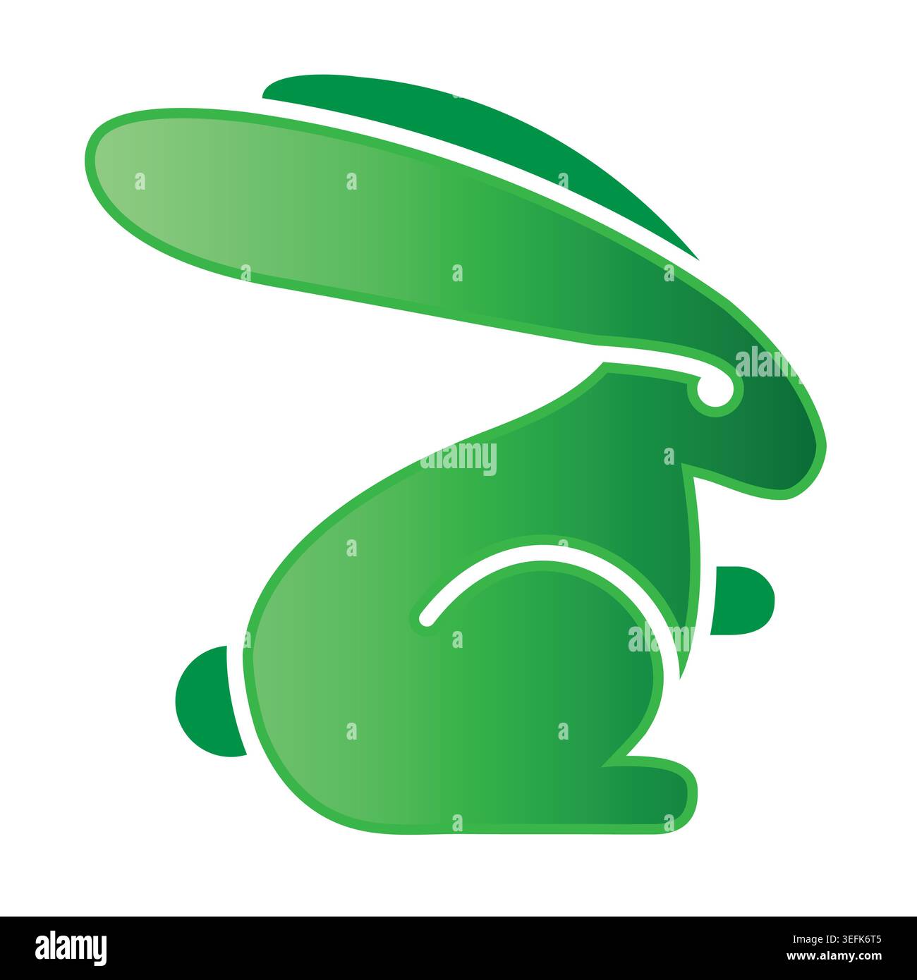 Kaninchen-Viktor-Logo-Design und Branding Stock Vektor